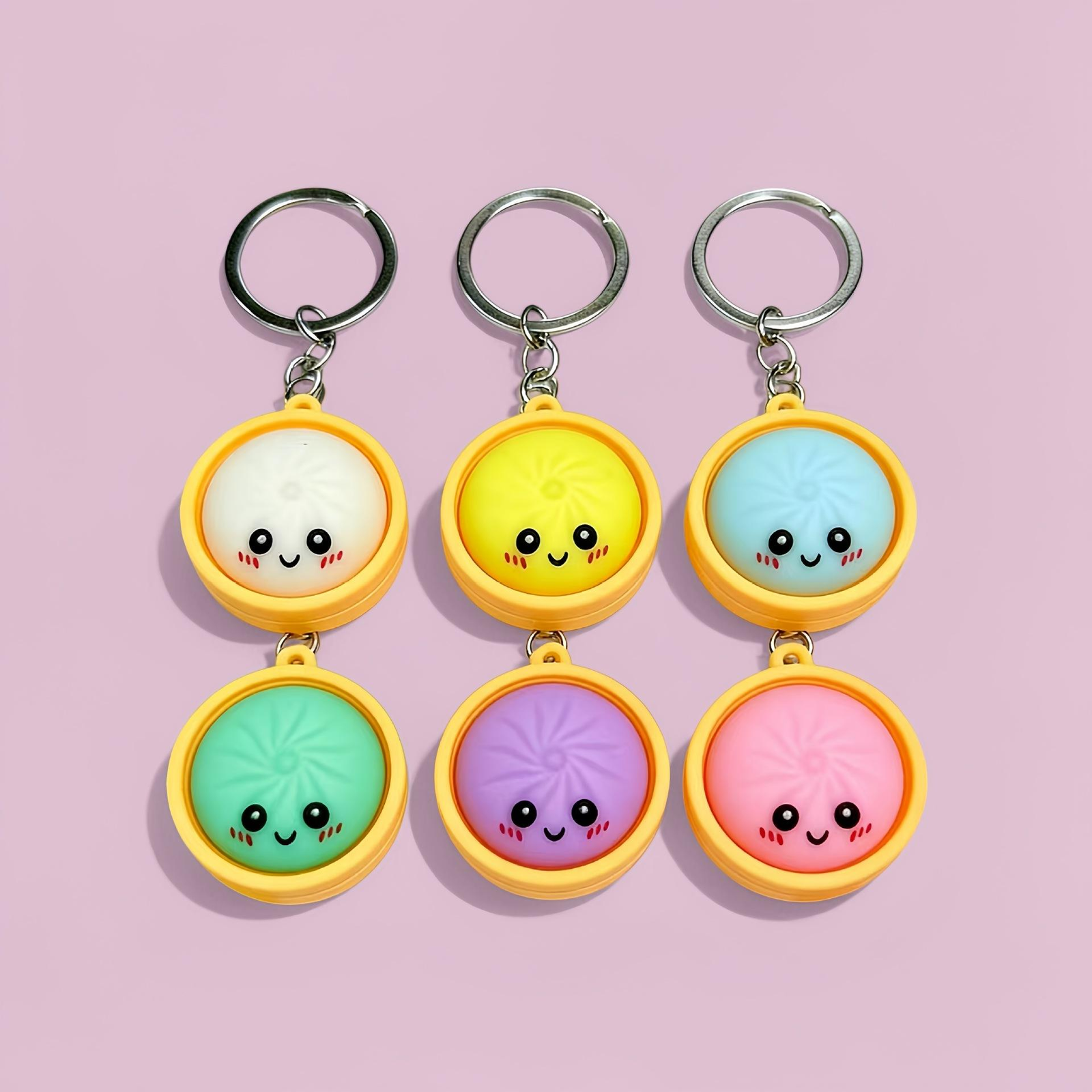 Squishy dumpling keychain